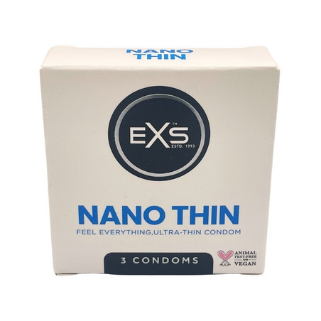 Préservatifs fins NANO THIN de EXS 53 mm | Boîte de 3