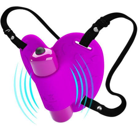 Vibro de Culotte avec Harnais HEARTBEAT Rose