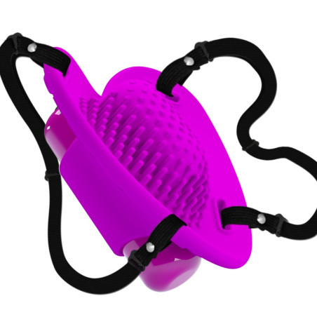 Vibro de Culotte avec Harnais HEARTBEAT Rose