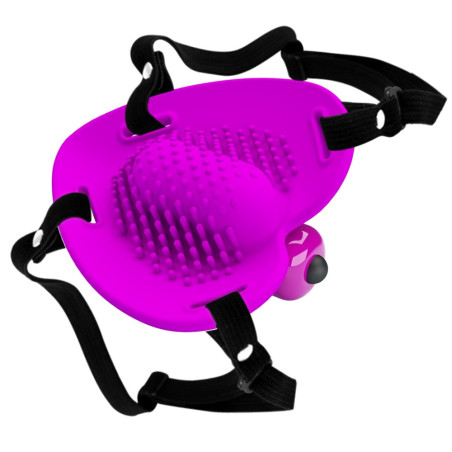 Vibro de Culotte avec Harnais HEARTBEAT Rose