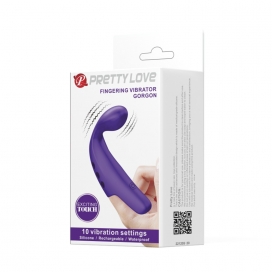 Gaine de Doigt Vibrante GORGON Pretty Love 10.5 x 2cm Violet Intense  2