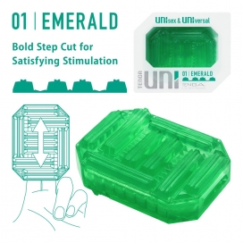 Gaine de masturbation UNI 01 EMERALD par Tenga 2