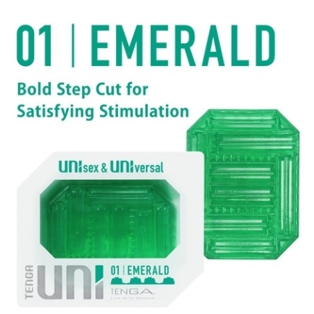 Gaine de masturbation UNI 01 EMERALD par Tenga