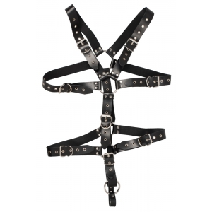 Harnais Complet en Cuir avec Anneau Pénien LEATHERCOCK S/L