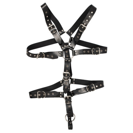 Harnais Complet en Cuir avec Anneau Pénien LEATHERCOCK S/L