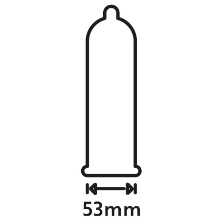 Préservatifs fins en latex EXTRA FEEL 53 mm | Boîte de 12