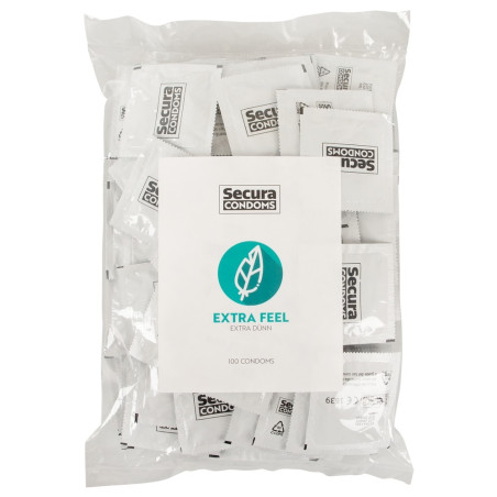 Préservatifs fins EXTRA FEEL de Secura Condoms 53mm | Pack de 100