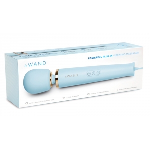 Wand POWERFUL PLUG-IN 34cm - Tête 62mm Bleu Ciel Clair