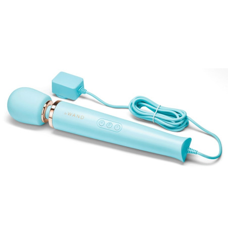 Wand POWERFUL PLUG-IN 34cm - Tête 62mm Bleu Ciel Clair