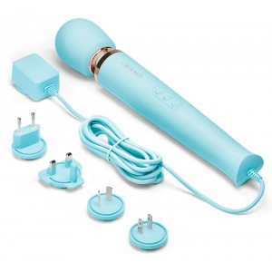 Wand POWERFUL PLUG-IN 34cm - Tête 62mm Bleu Ciel Clair