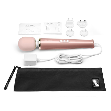 Wand POWERFUL PLUG-IN 34cm - Tête 62mm Rose Gold Paillette