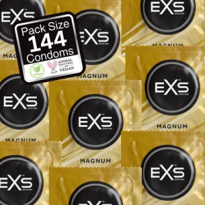 Préservatifs XXL en latex MAGNUM de EXS 60mm | Boîte de 144