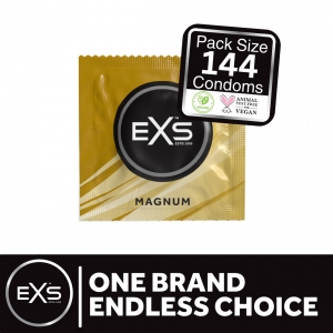 Préservatifs XXL en latex MAGNUM de EXS 60mm | Boîte de 144