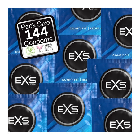 Préservatifs en latex REGULAR de EXS 54mm | Boîte de 144