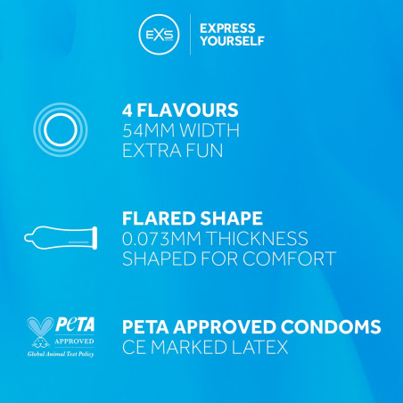 Préservatifs aromatisés BANANA par EXS 54mm | Pack de 100