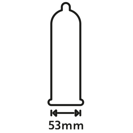 Préservatifs lubrifiés EXTRA WET de SECURA CONDOMS 53mm | Boîte de 12
