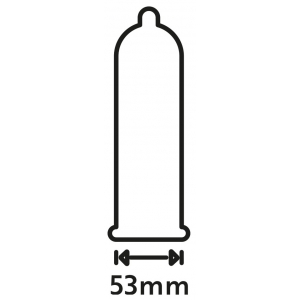 Préservatifs lubrifiés EXTRA WET de SECURA CONDOMS 53mm | Boîte de 48