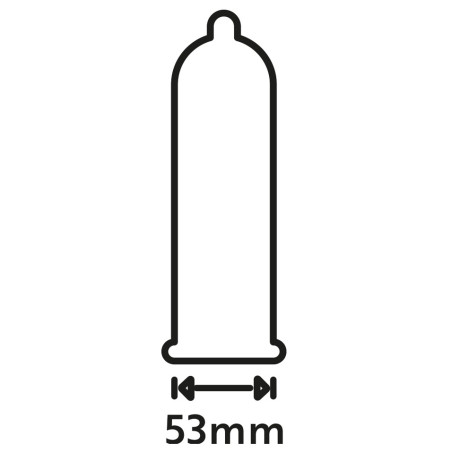 Préservatifs lubrifiés EXTRA WET de SECURA CONDOMS 53mm | Boîte de 48