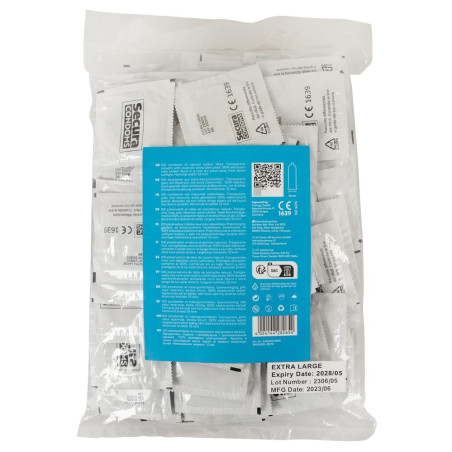 Préservatifs lubrifiés EXTRA WET de SECURA CONDOMS 53mm | Pack de 100