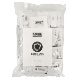 Préservatifs épais EXTRA SAFE de SECURA CONDOMS 53mm x100