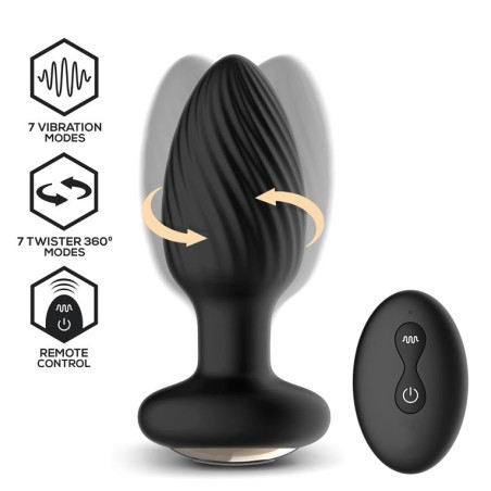 Plug vibrant et rotatif DRAGO 8 x 3.4 cm de Intoyou
