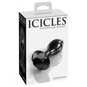 Plug en verre Icicles n°78 Noir 7.3 x 3 cm