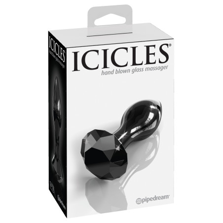 Plug en verre Icicles n°78 Noir 7.3 x 3 cm