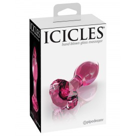 Plug en verrre Icicles No. 79  Rose 7.3 x 3 cm 2