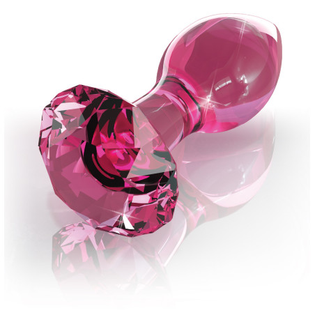 Plug en verrre Icicles No. 79  Rose 7.3 x 3 cm