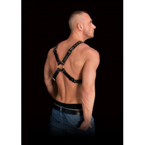 Harnais Adonis pour mec soumis en simili cuir