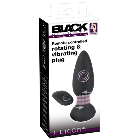 Plug vibrant Billes rotatives RIMMER VELVET de 11 x 4.2 cm