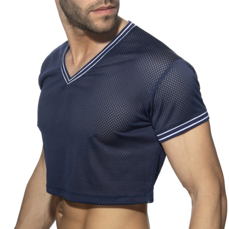 Crop Top SLAM V-NECK Bleu marine de Addicted