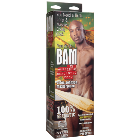 Gode Bam Huge de 25cm par Doc Johnson Couleur Black