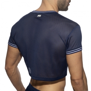 Crop Top SLAM V-NECK Bleu marine de Addicted