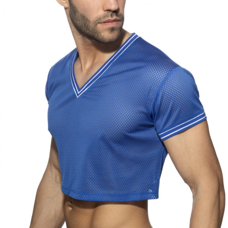 Crop Top SLAM V-NECK Bleu de Addicted