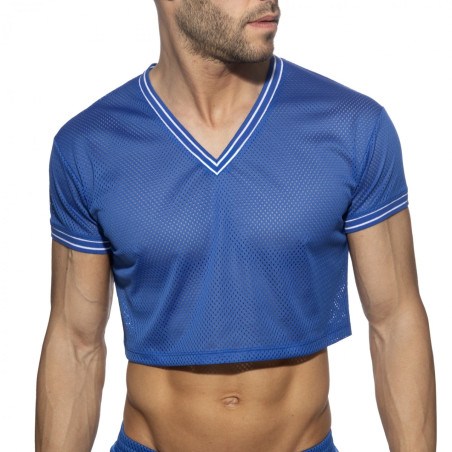 Crop Top SLAM V-NECK Bleu de Addicted