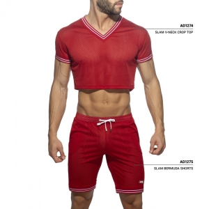Bermuda Rouge SLAM de Addicted Tissu mesh