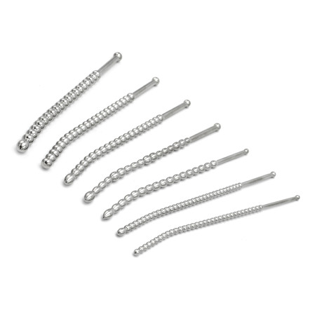 Kit de 7 Tiges d'urètre perlées BEADED DILATOR 20 cm