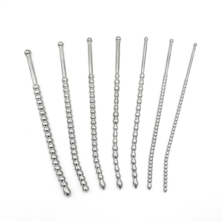Kit de 7 Tiges d'urètre perlées BEADED DILATOR 20 cm