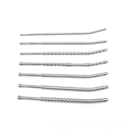 Kit de 7 Tiges d'urètre perlées BEADED DILATOR 20 cm