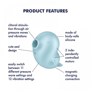 Stimulateur de Clitoris SASSY SEAL Bleu