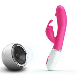 Vibro Rabbit Gene Voice Controle Rose 2