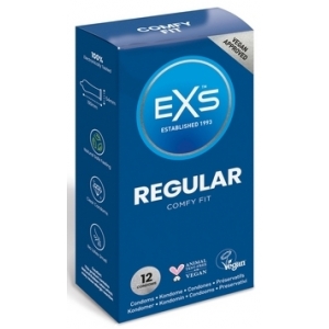Préservatifs en latex REGULAR de EXS 54 mm | Boîte de 12