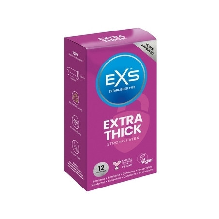 Préservatifs épais EXTRA THICK de EXS 53 mm | Boîte de 12