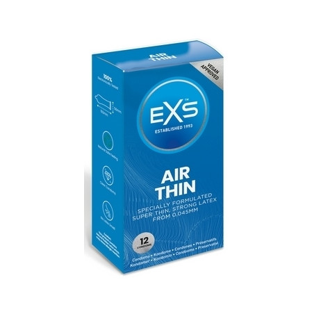 Préservatifs fins AIR THIN de EXS 56 mm | Boîte de 12