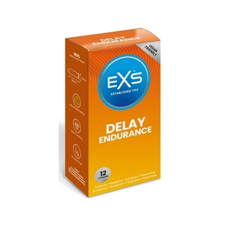 Préservatifs retardant DELAY ENDURANCE de EXS 53 mm x12