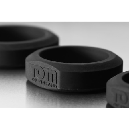 Lot de 3 Cockrings Silicone TOM OF FINLAND Noirs