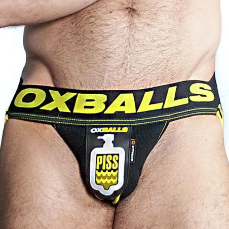 Jockstrap OXJOK PISSPIG Noir Jaune
