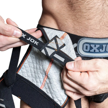 Jockstrap OXJOK PACKER Gris Noir