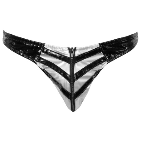 Slip sexy VINYL RAFT Noir-Argenté